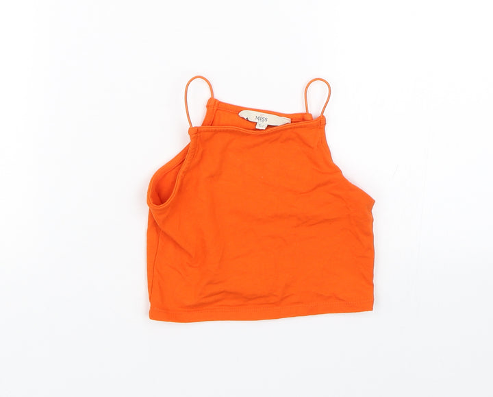 Miss evie Girls Orange Cropped Tank Size 6-7 Years