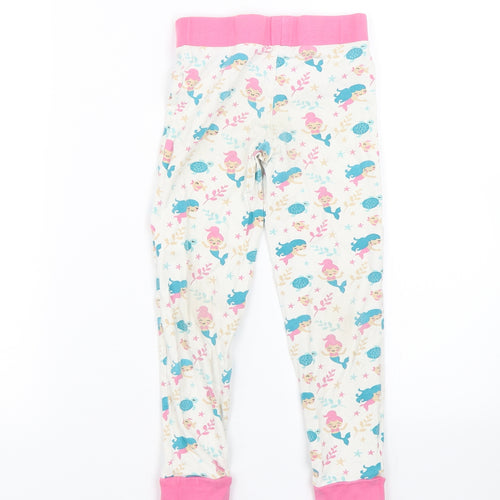 Lily & Dan Girls White Floral   Pyjama Pants Size 7-8 Years  - mermaids