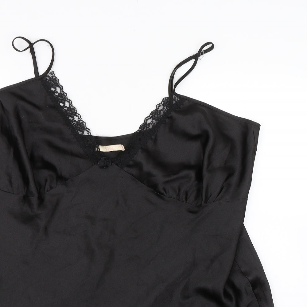Sorbet Womens Black   Kimono Pyjama Top Size 24