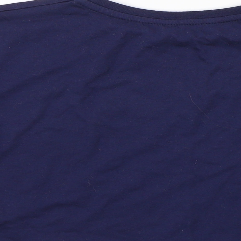 Matalan Girls Blue Striped  Cropped T-Shirt Size 10 Years