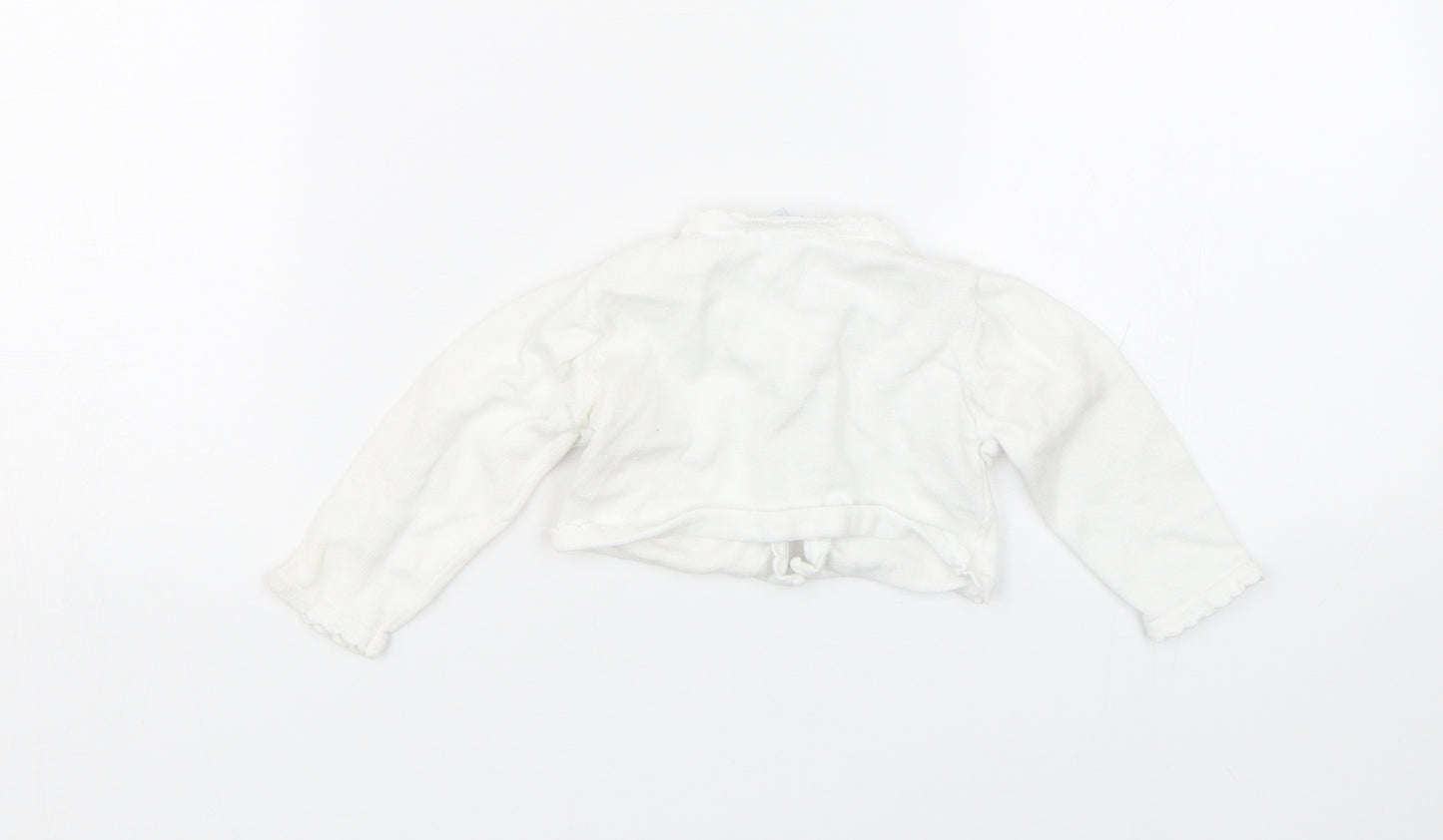 Bluezoo Girls White   Cardigan Jumper Size 3-6 Months