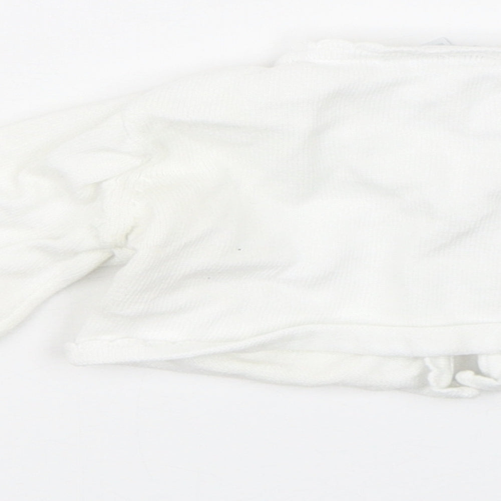 Bluezoo Girls White   Cardigan Jumper Size 3-6 Months