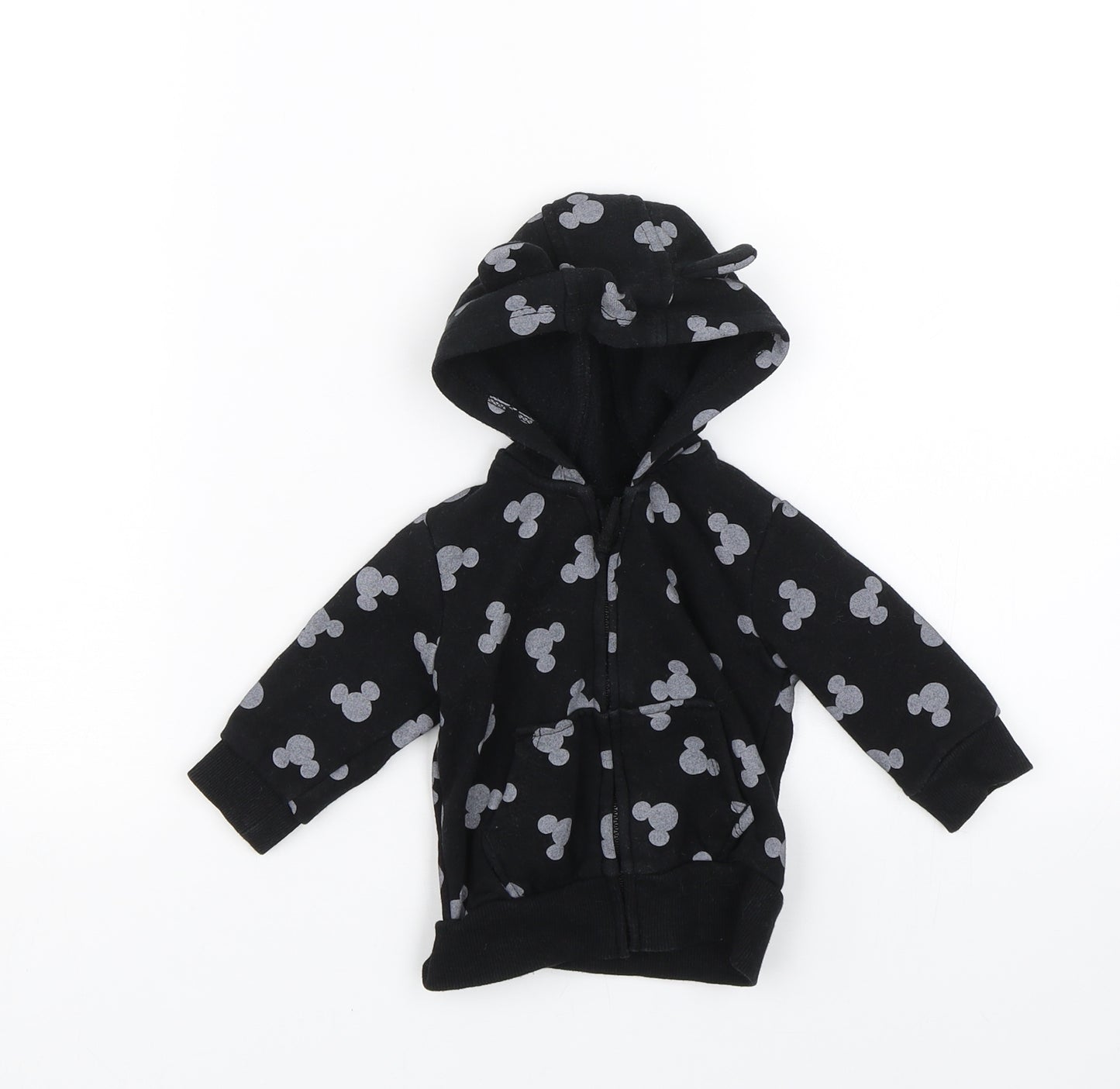 George Baby Black Polka Dot  Full Zip Jumper Size 0-3 Months  - Disney