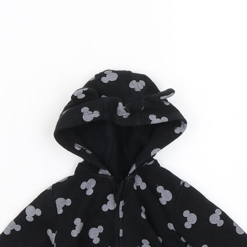 George Baby Black Polka Dot  Full Zip Jumper Size 0-3 Months  - Disney