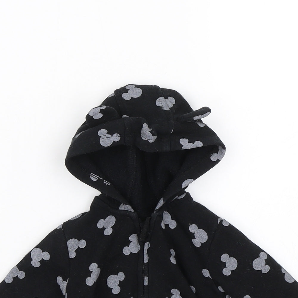George Baby Black Polka Dot  Full Zip Jumper Size 0-3 Months  - Disney