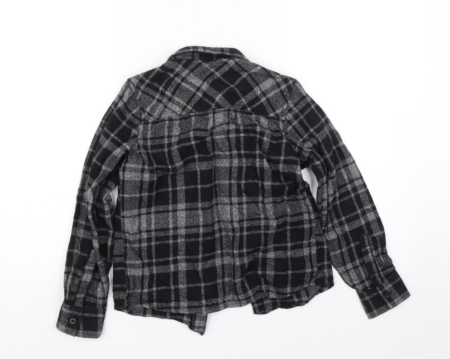 Matalan Boys Grey Check  Basic Button-Up Size 9 Years