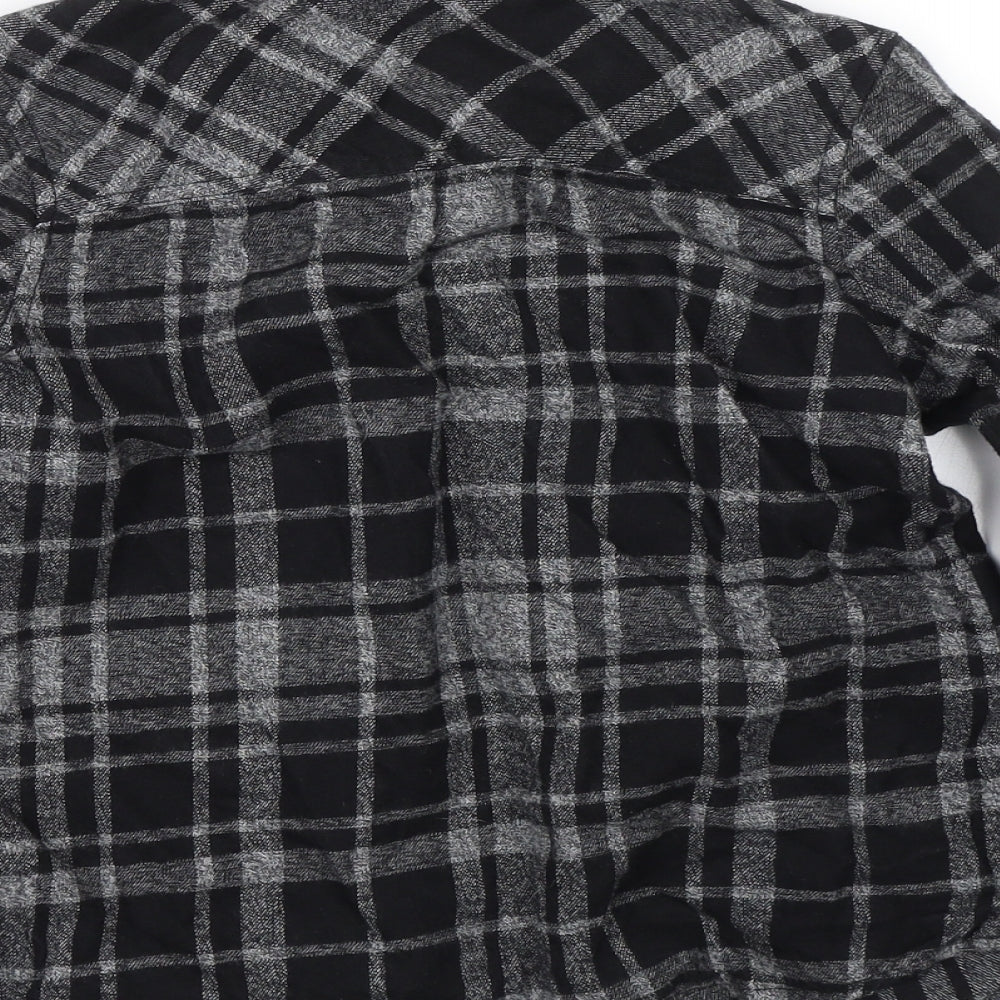 Matalan Boys Grey Check  Basic Button-Up Size 9 Years