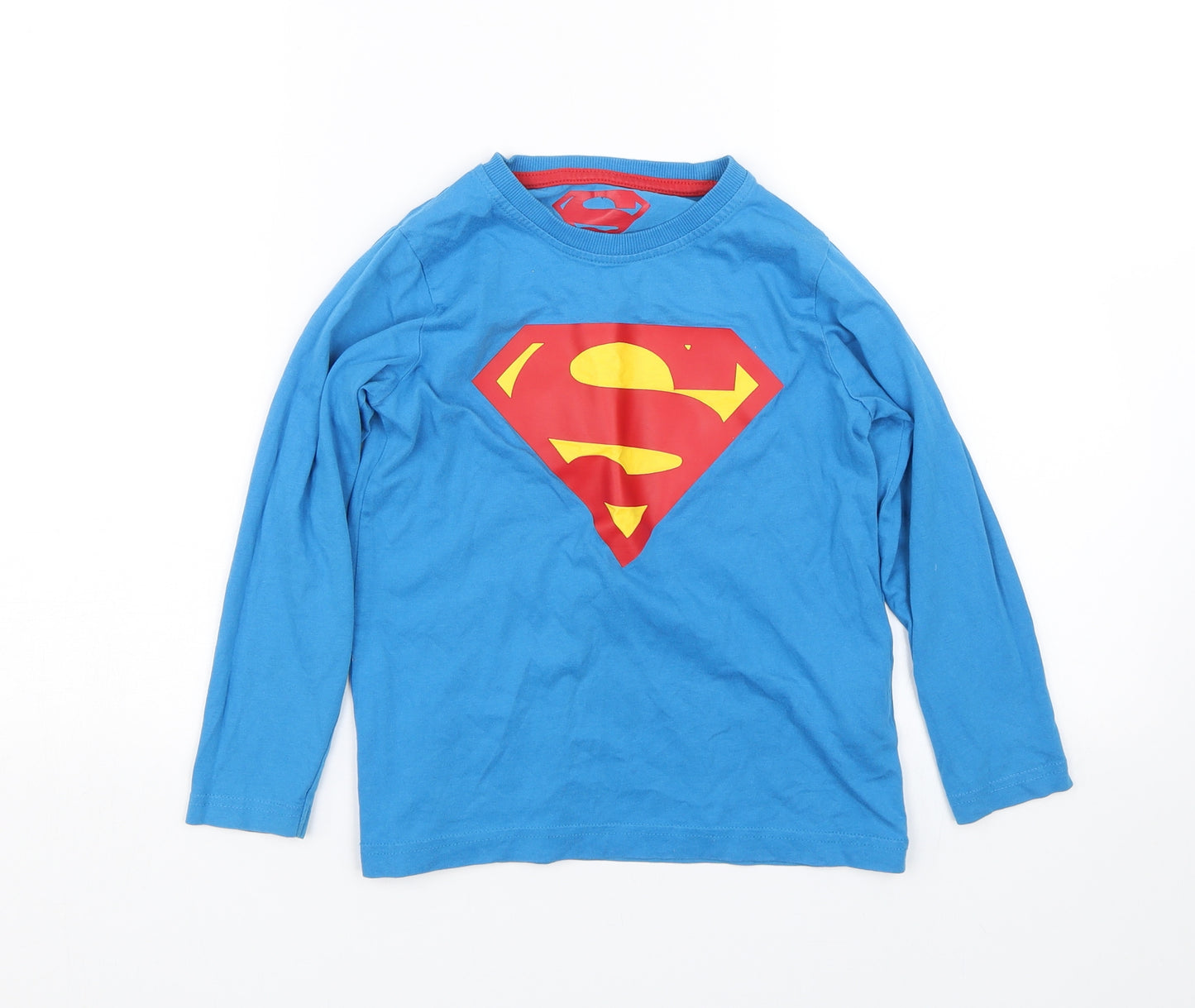 M&S Boys Blue   Basic T-Shirt Size 5-6 Years  - Superman