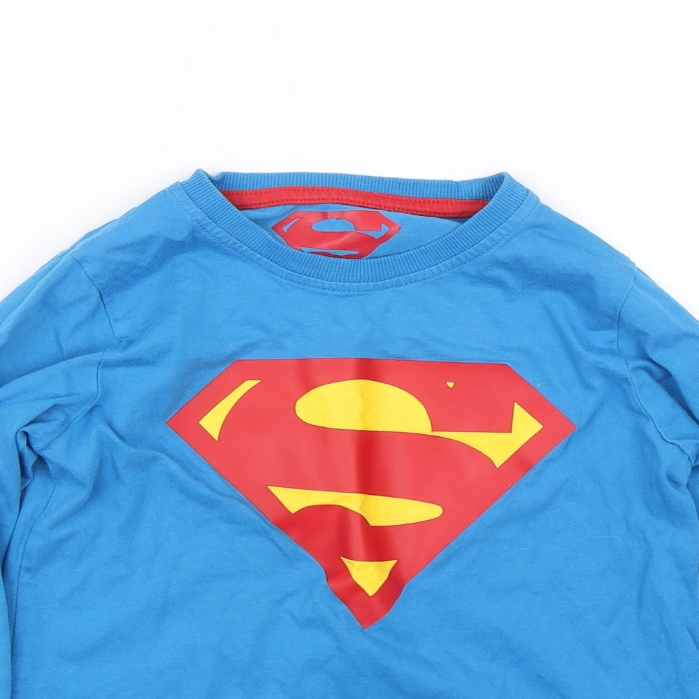 M&S Boys Blue   Basic T-Shirt Size 5-6 Years  - Superman