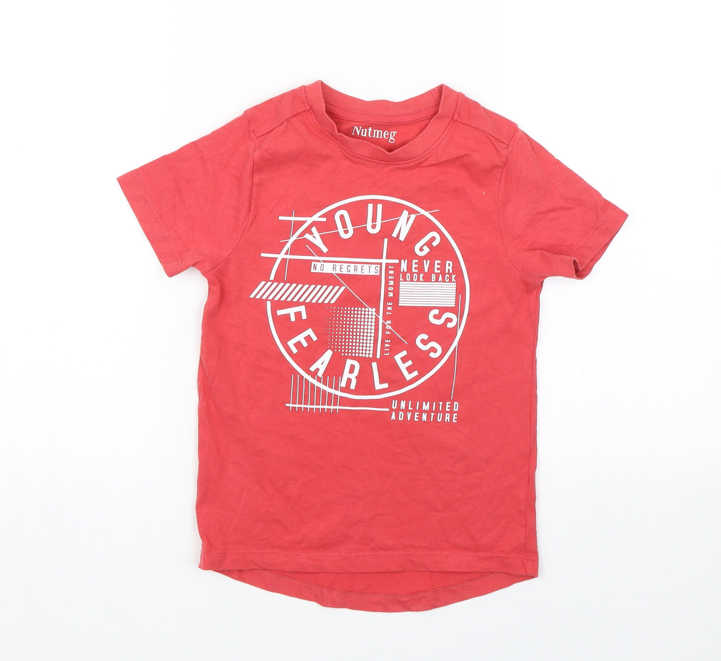 Nutmeg Boys Red   Basic T-Shirt Size 5-6 Years