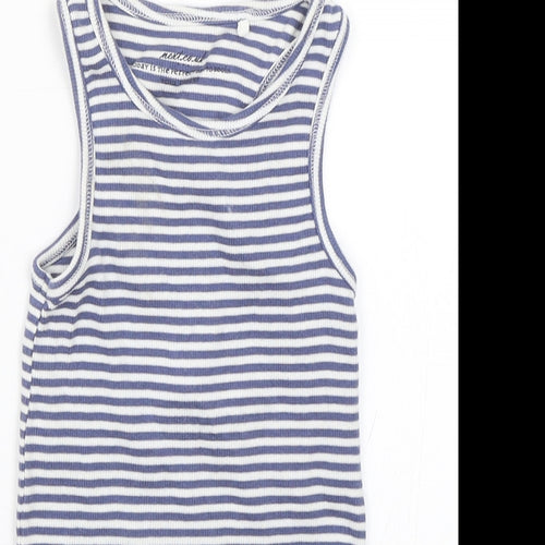 NEXT Girls Blue Striped  Basic Tank Size 5 Years