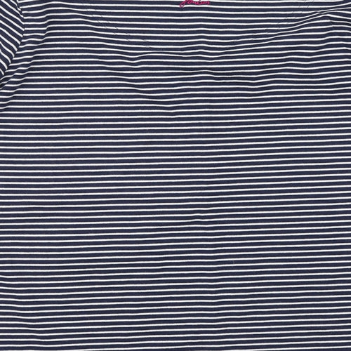 Joules Womens Blue Striped  Basic T-Shirt Size 16