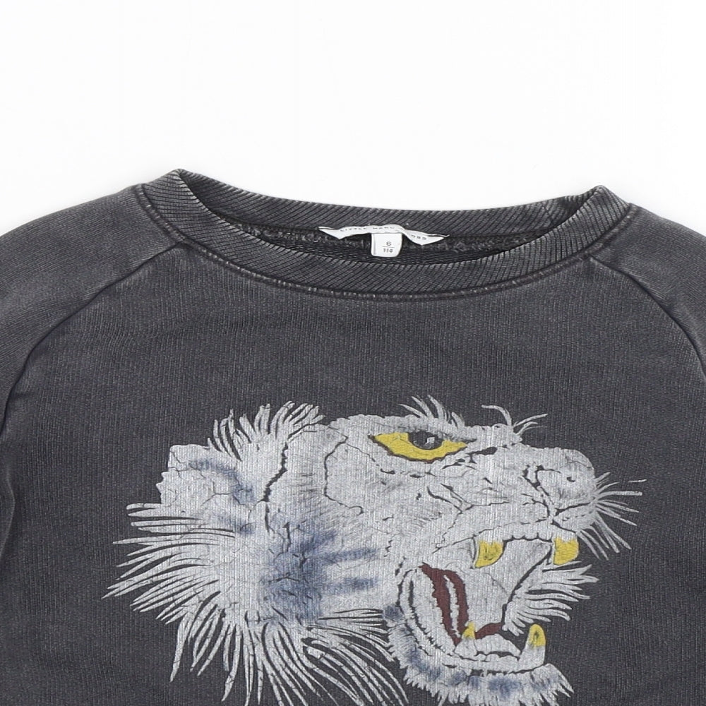 Little Marc Jacobs Boys Grey   Pullover Sweatshirt Size 6 Years  - Tiger