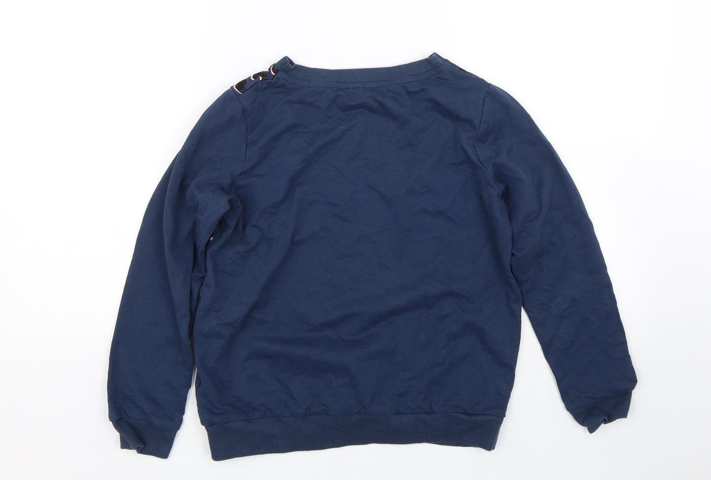 Lily&Dan Girls Blue Animal Print  Pullover Sweatshirt Size 11-12 Years