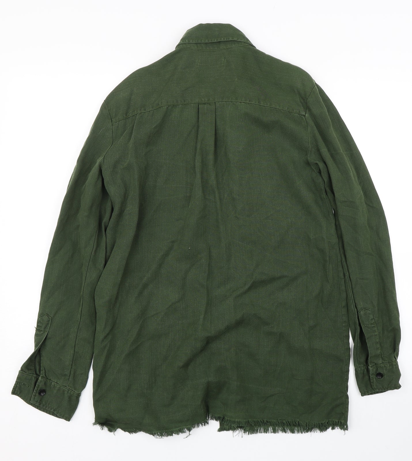 Zara Womens Green   Basic Button-Up Size S