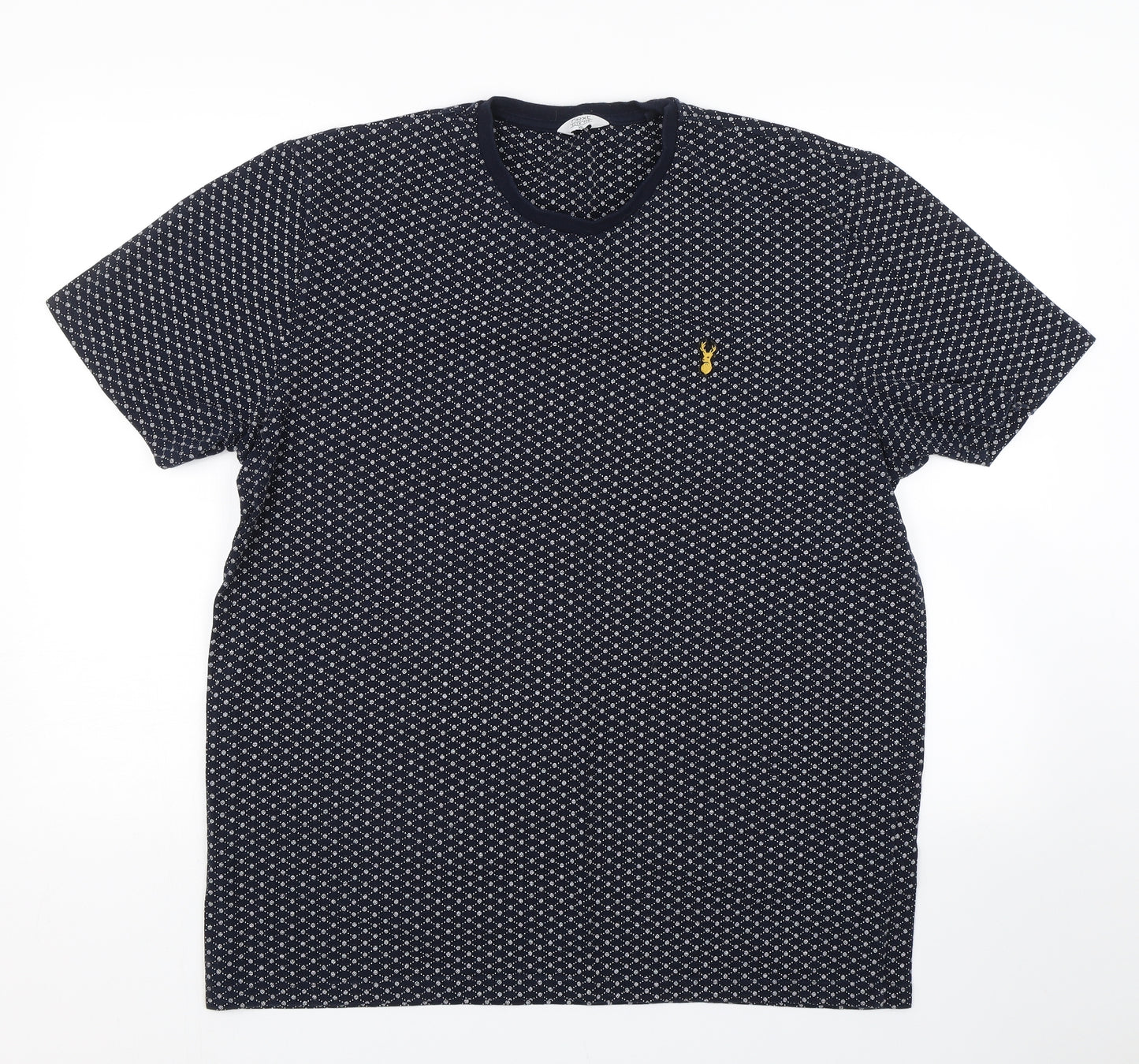NEXT Mens Blue Check   T-Shirt Size XL