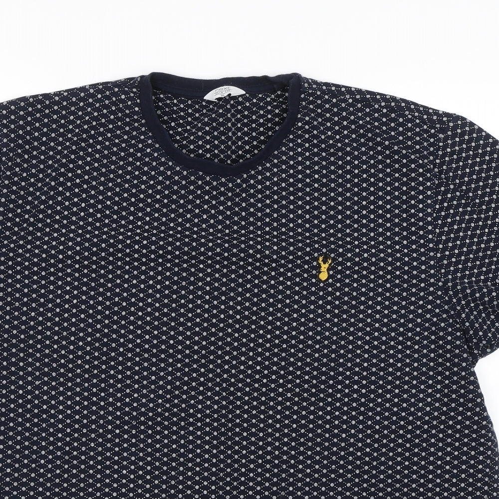 NEXT Mens Blue Check   T-Shirt Size XL