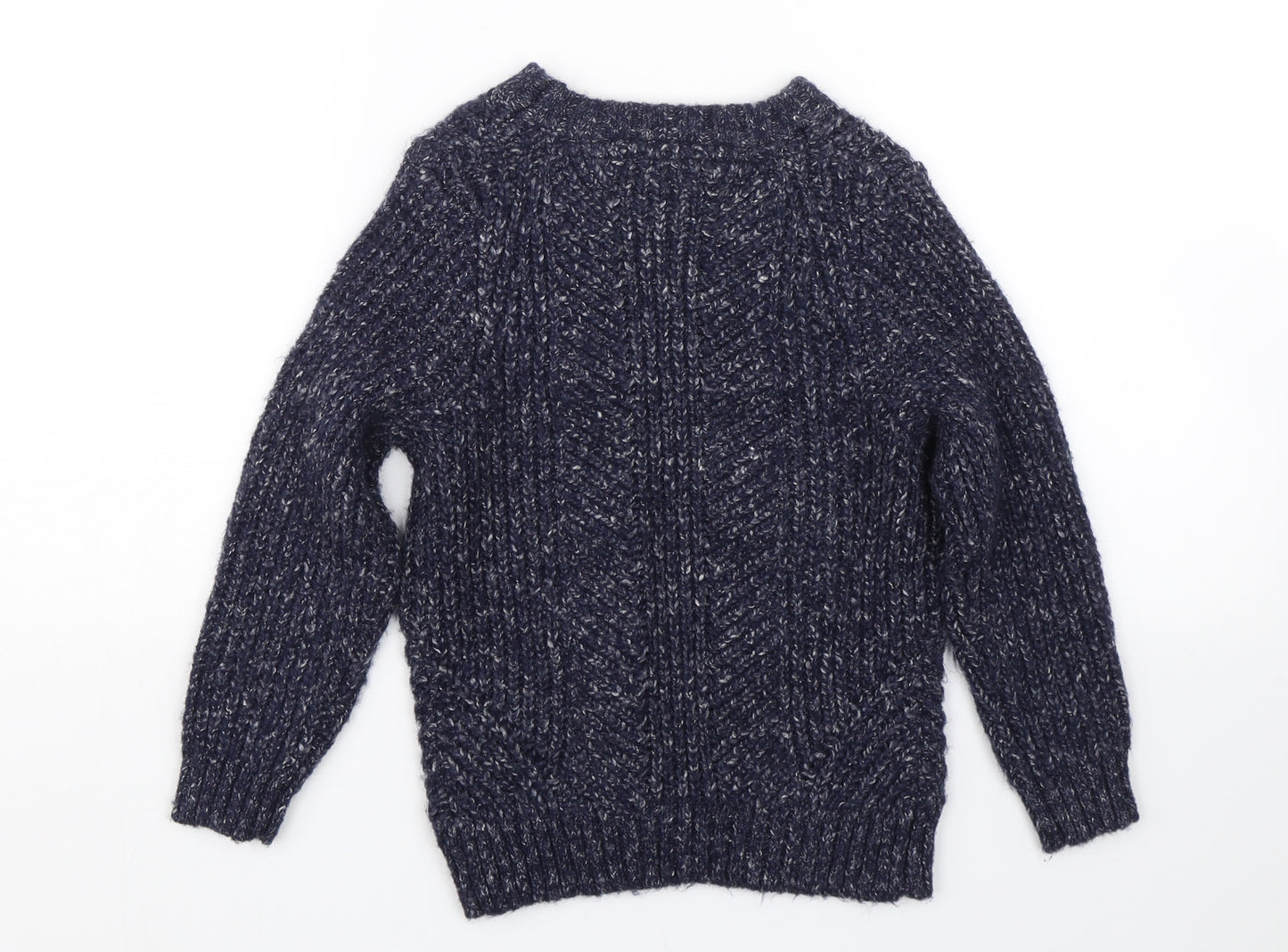 John Lewis Boys Blue  Knit Pullover Jumper Size 6 Years