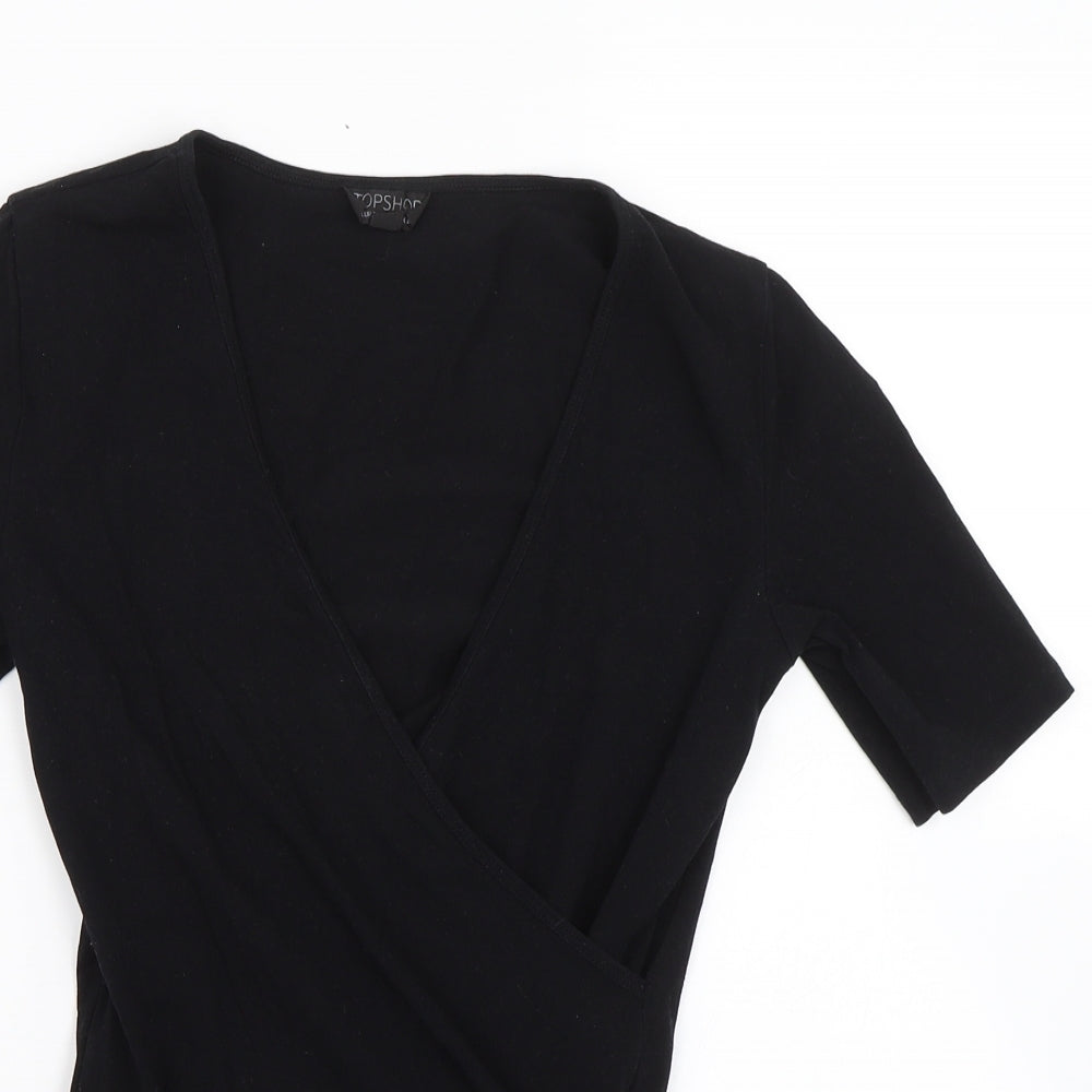 Topshop Womens Black   Catsuit One-Piece Size 8