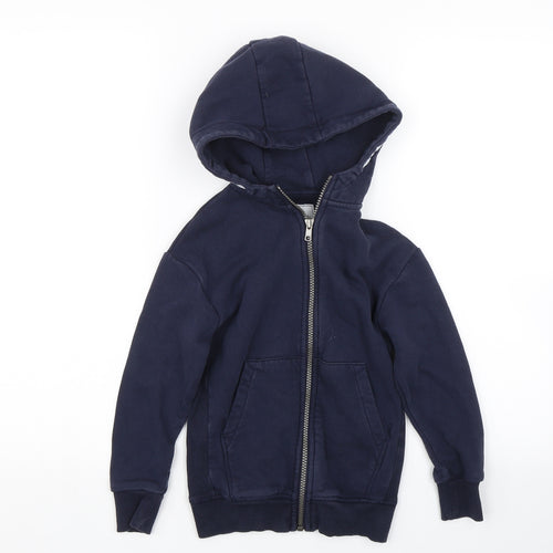 M&S Boys Blue   Full Zip Hoodie Size 6-7 Years