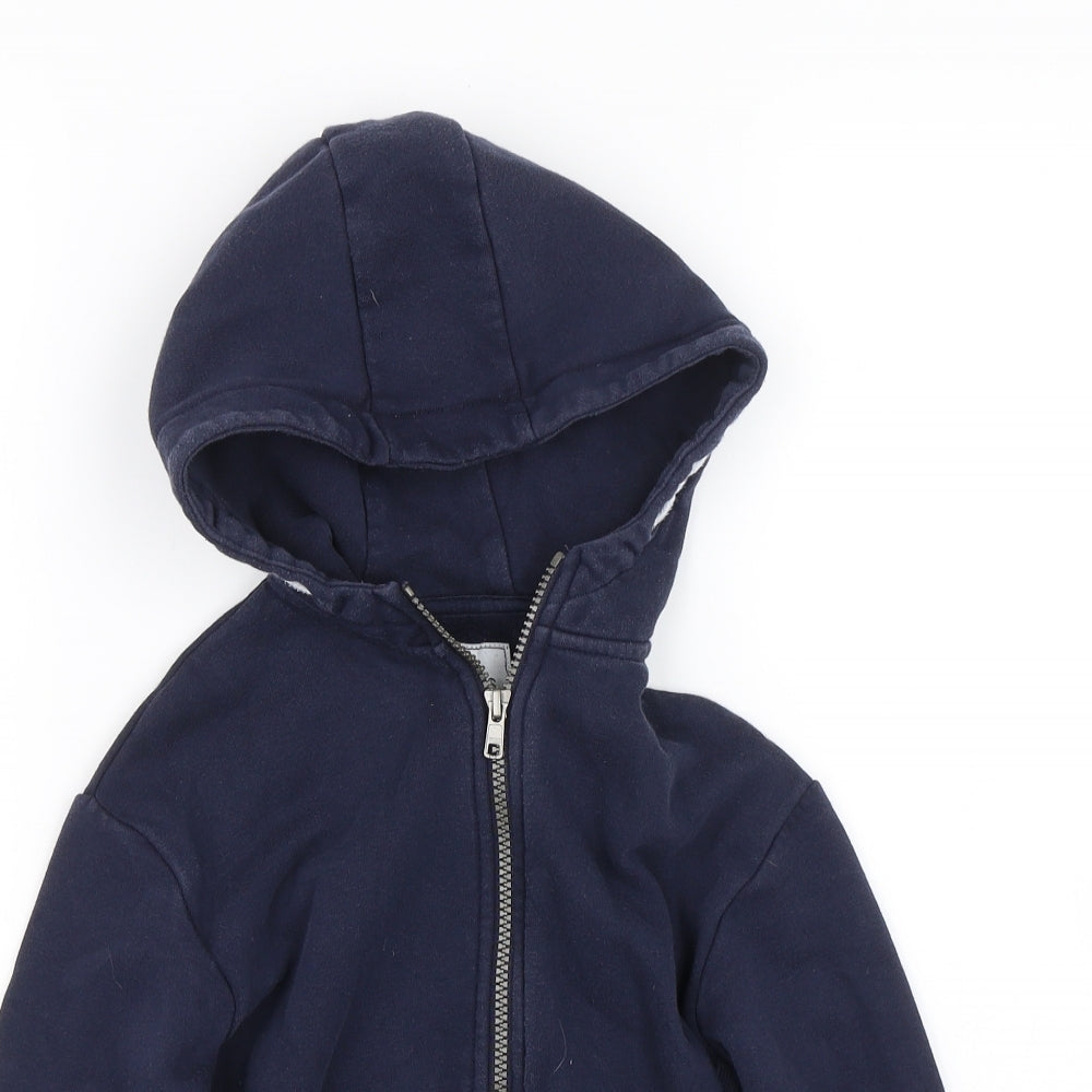 M&S Boys Blue   Full Zip Hoodie Size 6-7 Years