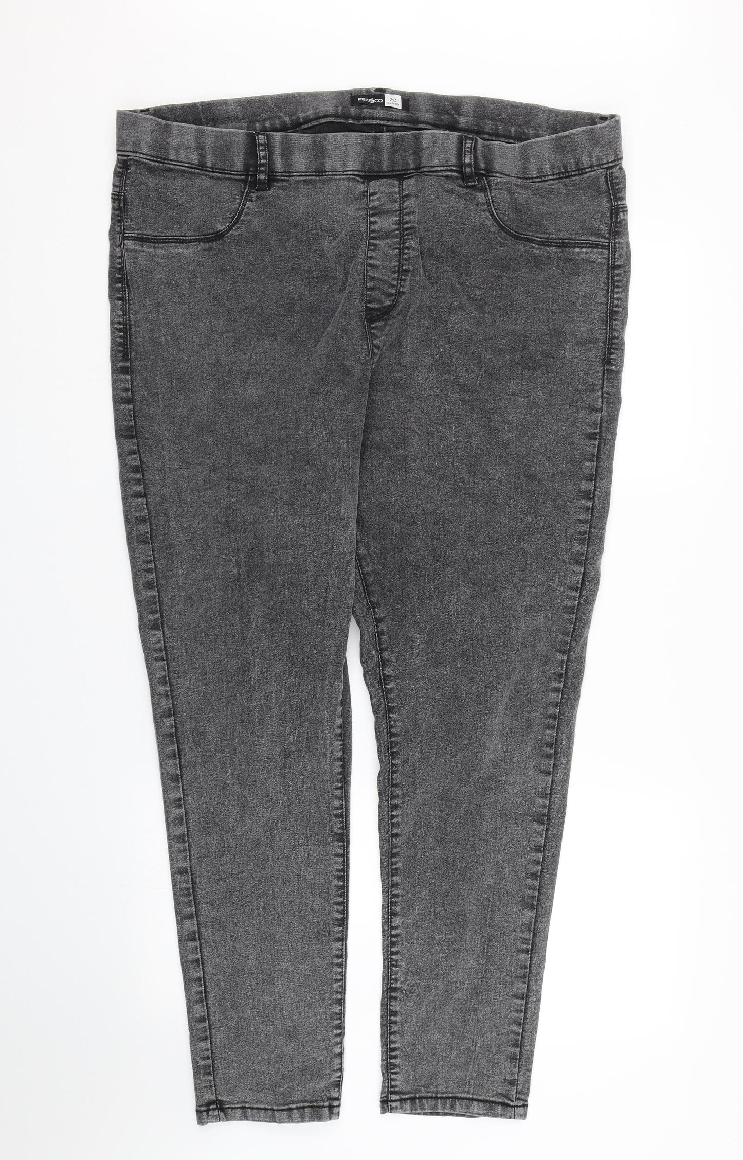 Pep&co Womens Black  Denim Skinny Jeans Size 22 L28 in