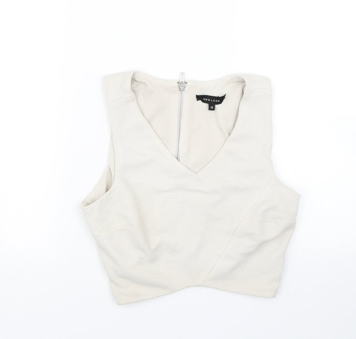New Look Womens Grey   Cropped Tank Size 12