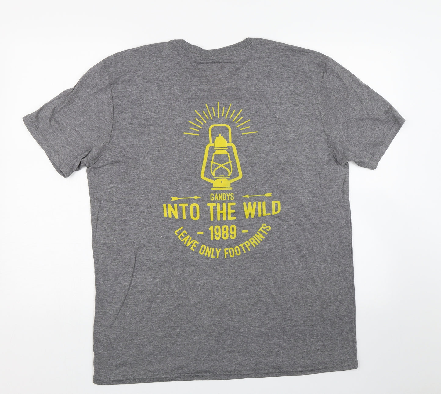 Gandys Mens Grey    T-Shirt Size L