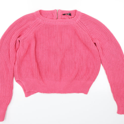 MISS MILLA Womens Pink   Full Zip Sweatshirt Size XL