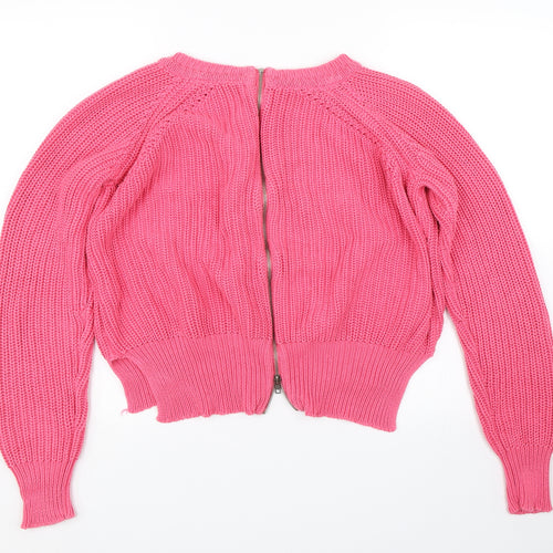 MISS MILLA Womens Pink   Full Zip Sweatshirt Size XL