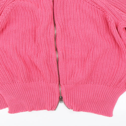 MISS MILLA Womens Pink   Full Zip Sweatshirt Size XL