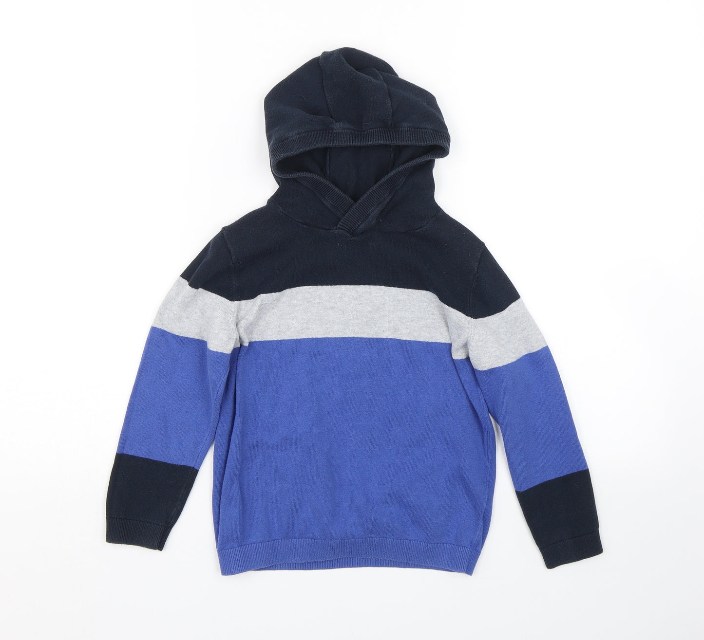 NEXT Boys Multicoloured Striped  Pullover Hoodie Size 6 Years