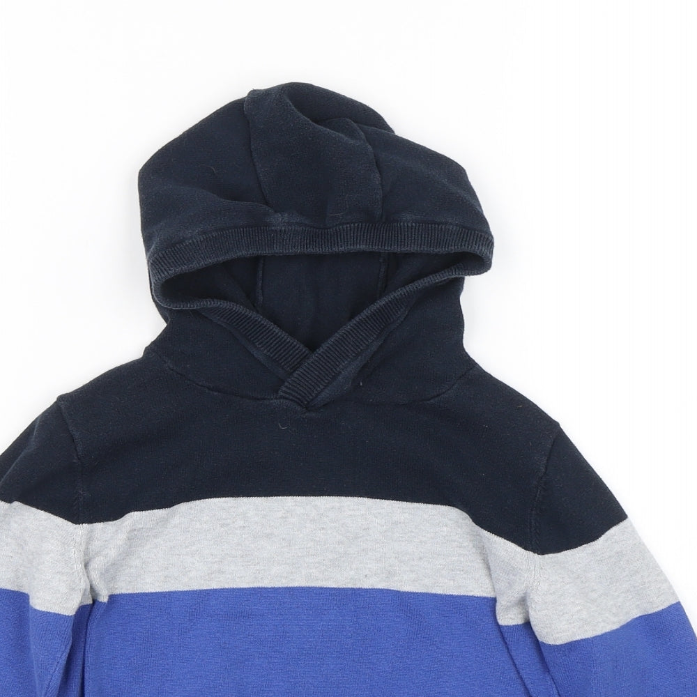 NEXT Boys Multicoloured Striped  Pullover Hoodie Size 6 Years