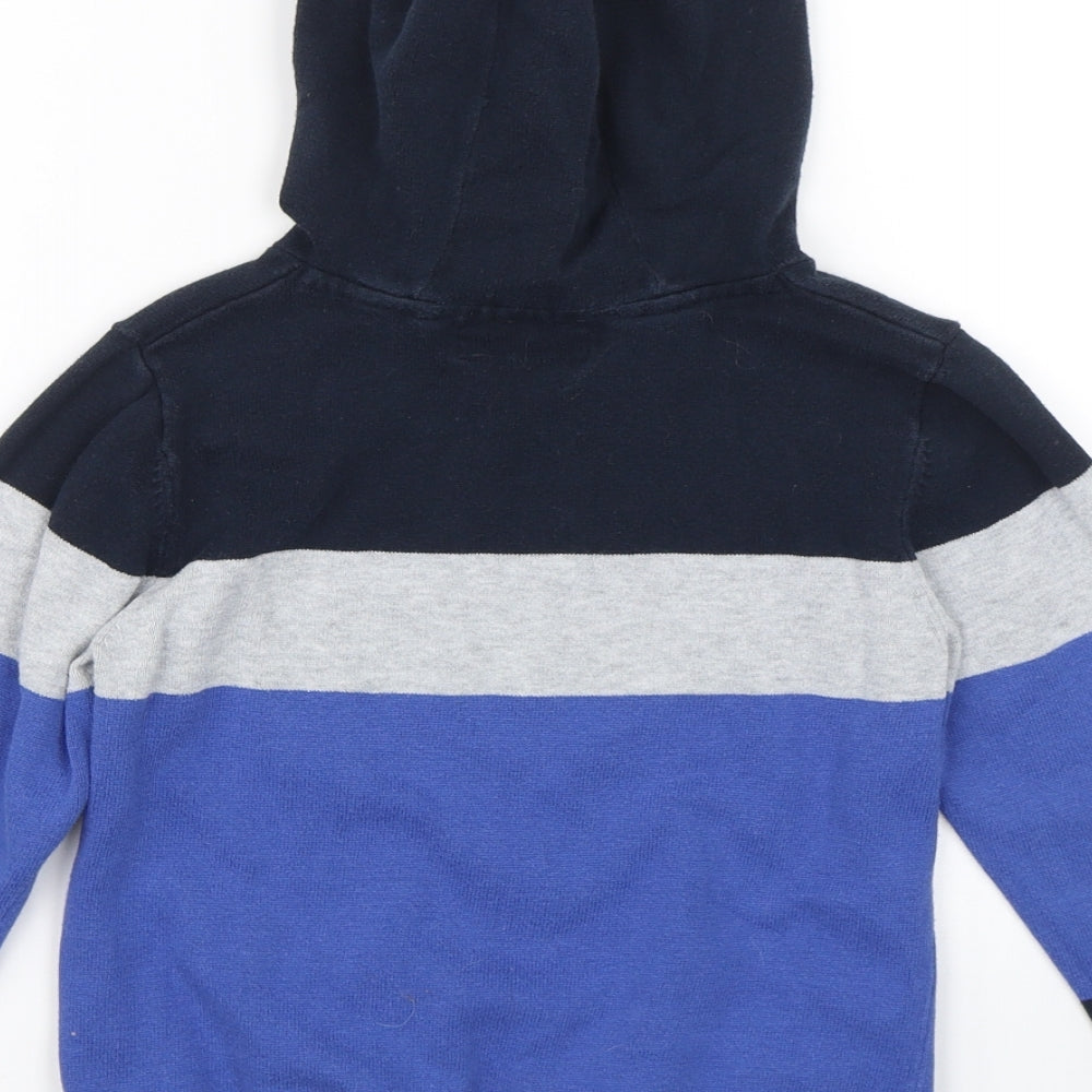 NEXT Boys Multicoloured Striped  Pullover Hoodie Size 6 Years