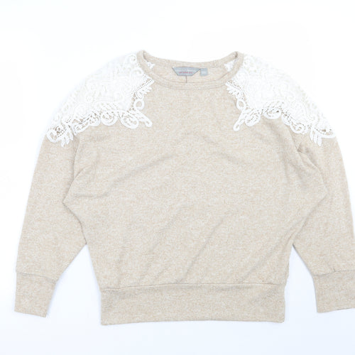 Dorothy Perkins Womens Beige   Pullover Jumper Size 10