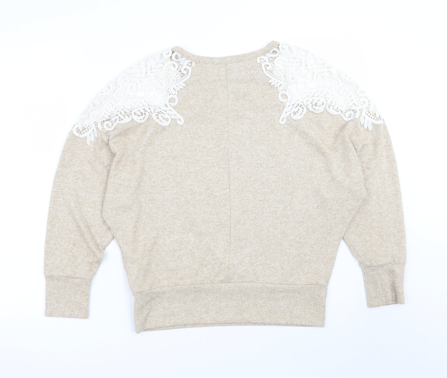 Dorothy Perkins Womens Beige   Pullover Jumper Size 10