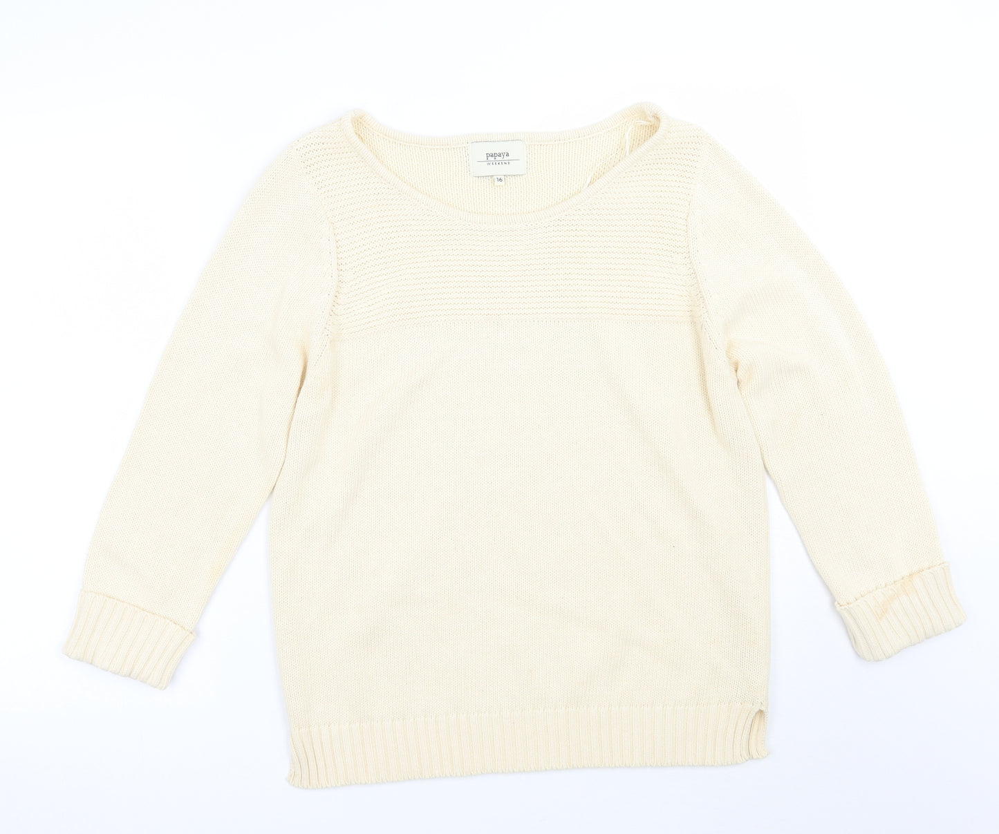 Papaya Womens Beige   Pullover Jumper Size 16