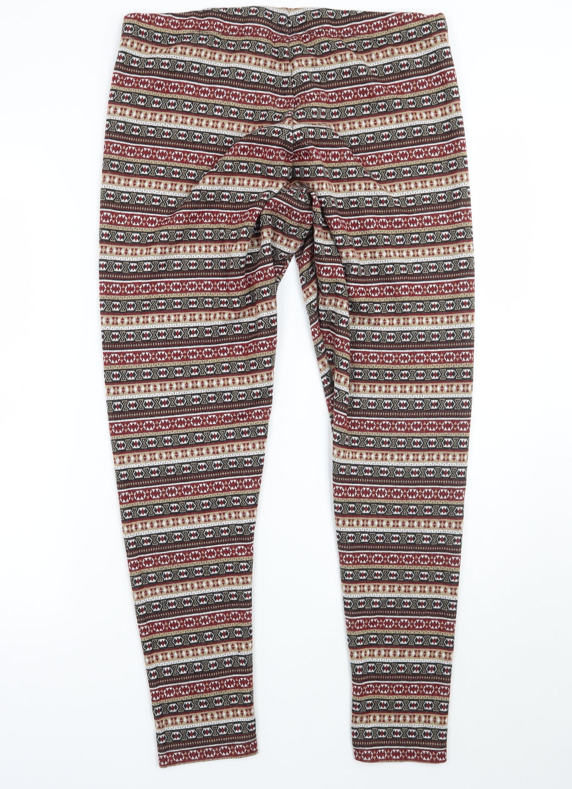 ESMARA Womens Brown Geometric  Capri Leggings Size 18 L25 in