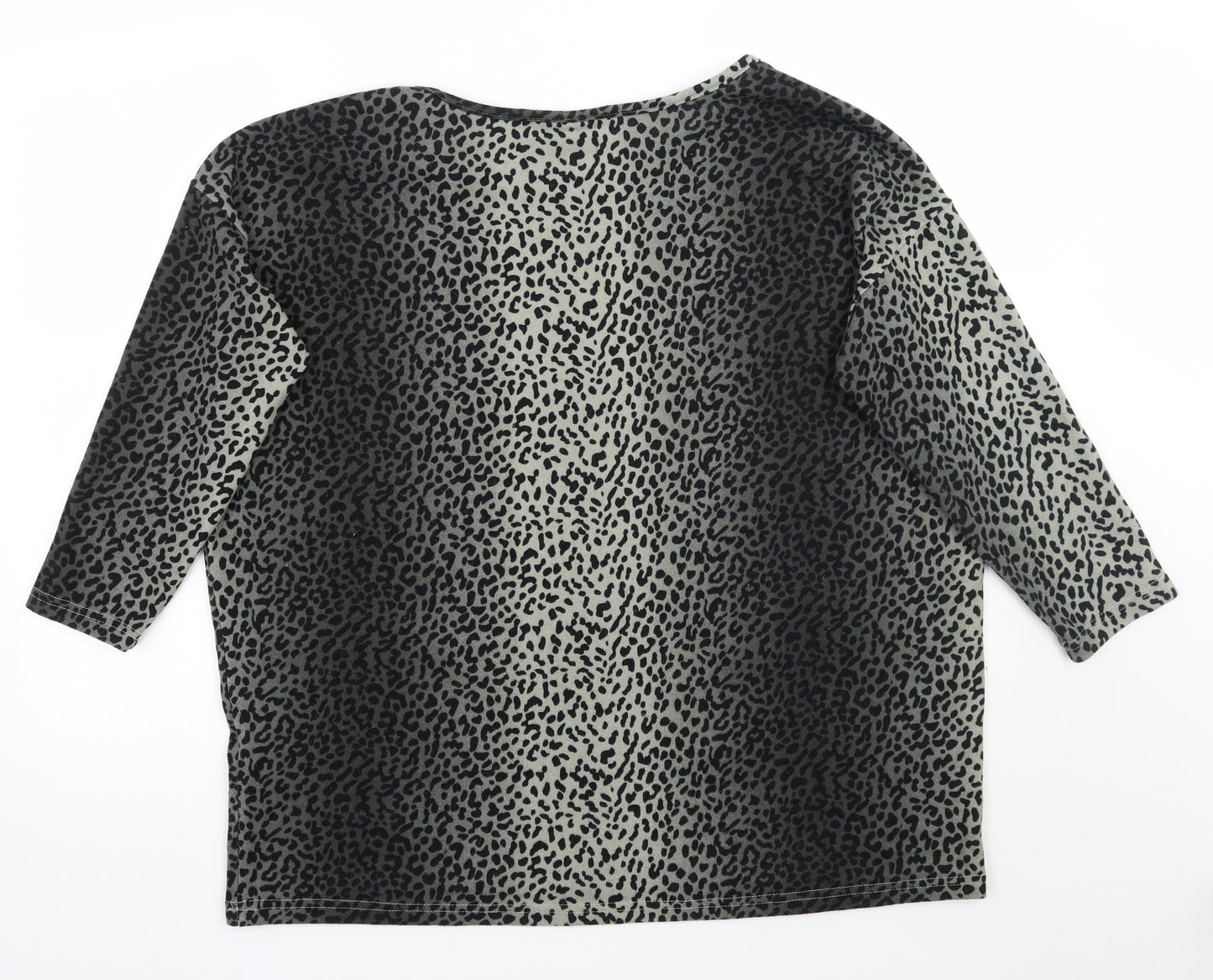 Only Womens Grey Animal Print  Pullover Jumper Size M