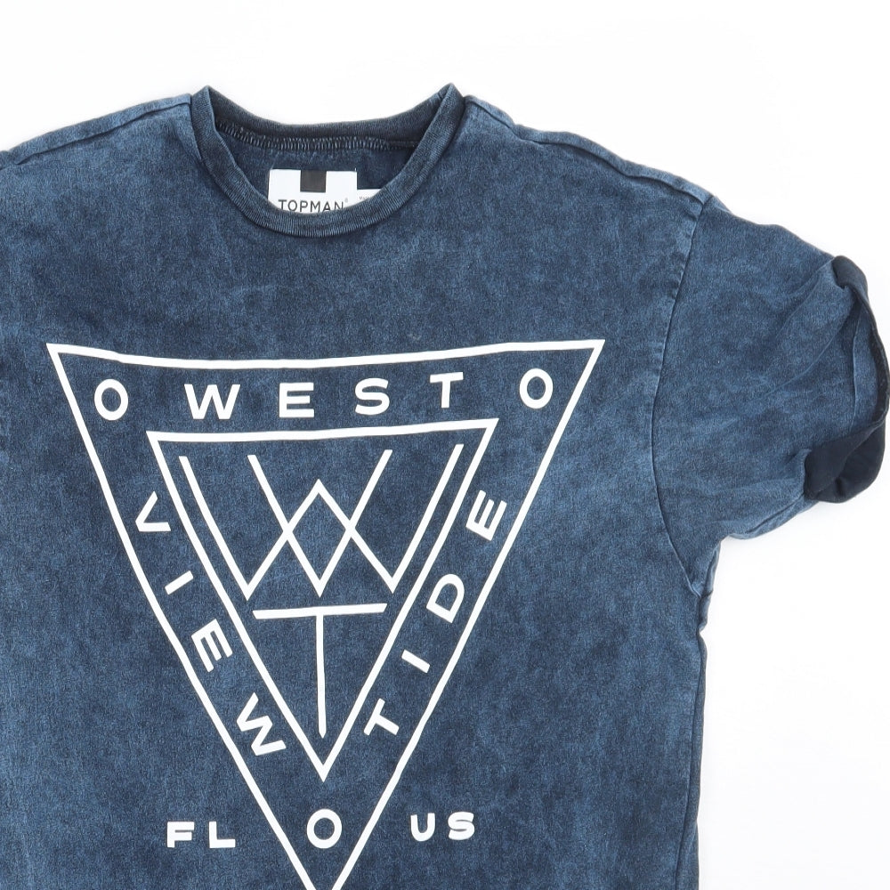 Topman Mens Blue    T-Shirt Size XS