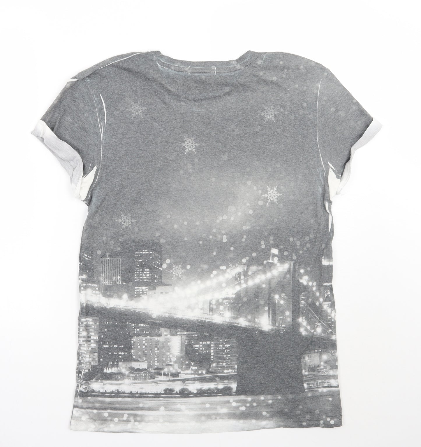 River Island Mens Grey    T-Shirt Size M