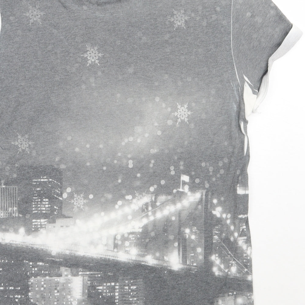 River Island Mens Grey    T-Shirt Size M