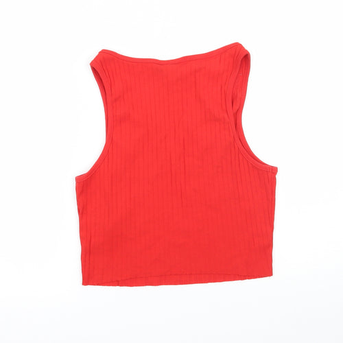 Topshop Womens Red   Basic T-Shirt Size 6