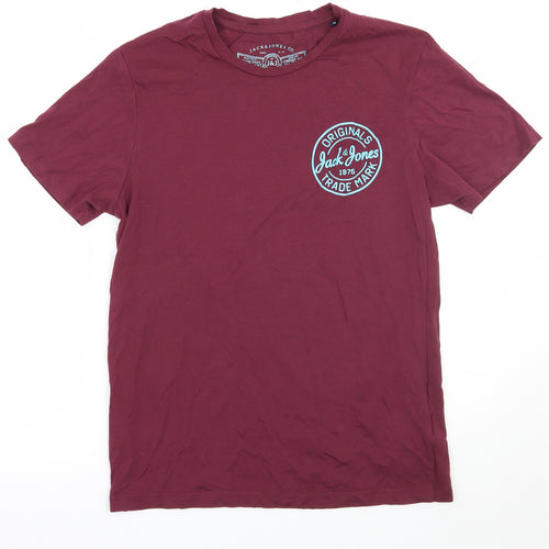 JACK & JONES Mens Purple    T-Shirt Size M