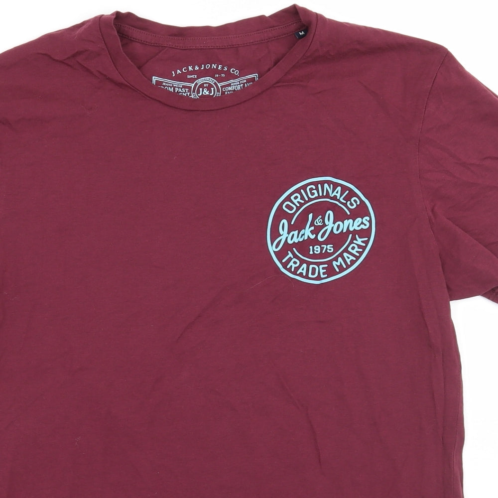 JACK & JONES Mens Purple    T-Shirt Size M