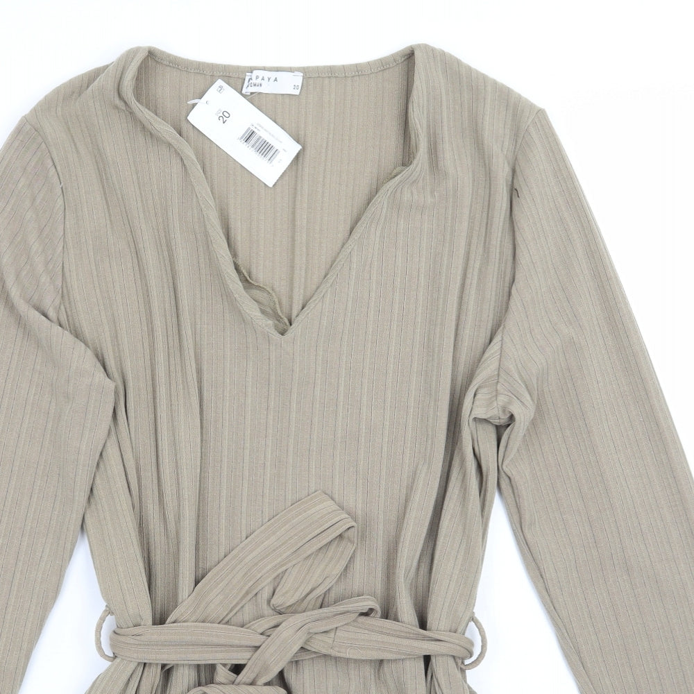 Papaya Womens Green   Pullover Jumper Size 20