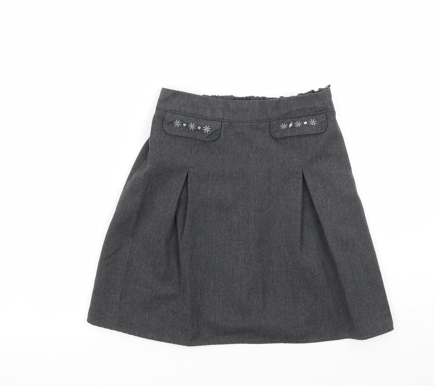 Marks and Spencer Girls Grey   A-Line Skirt Size 8-9 Years
