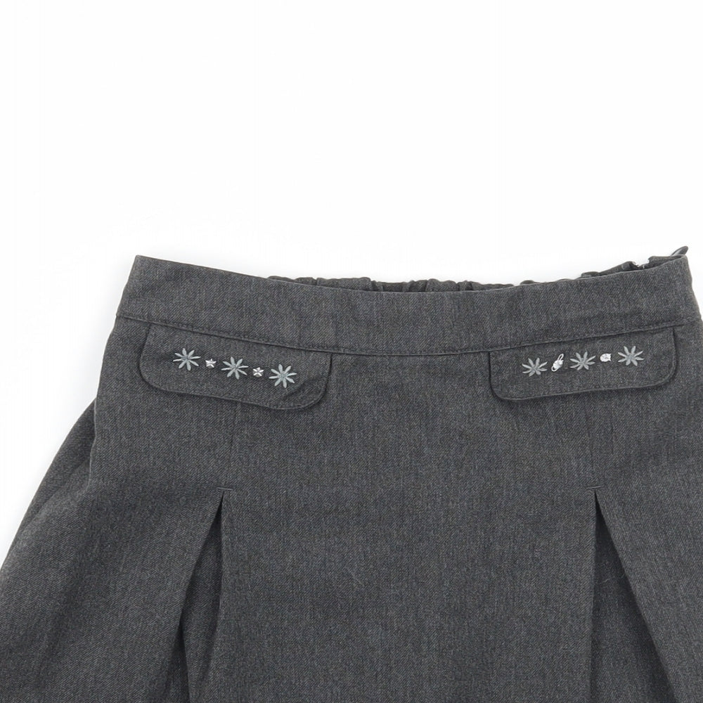 Marks and Spencer Girls Grey   A-Line Skirt Size 8-9 Years