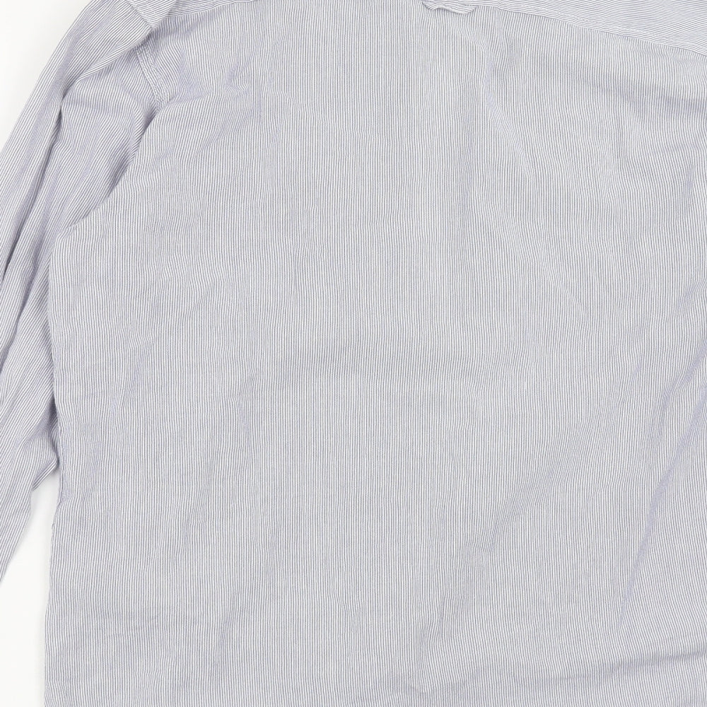 SoulCal&Co Mens Blue Striped   Button-Up Size L
