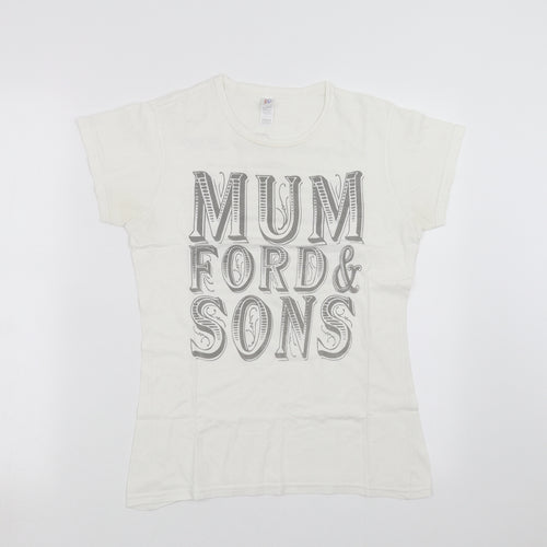 Gildan Womens White   Basic T-Shirt Size M  - Mumford & Sons